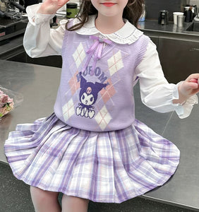 Cute Kuromi Three Piece Suit For Children