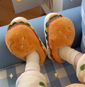 Cute Hamburger Slippers