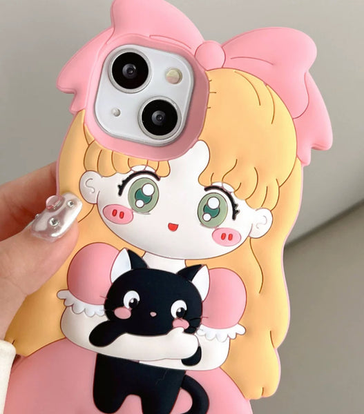 Kawaii Girl Phone Case For Iphone12/12pro/13/12proMax/13pro/14/14pro/14promax//15/15promax