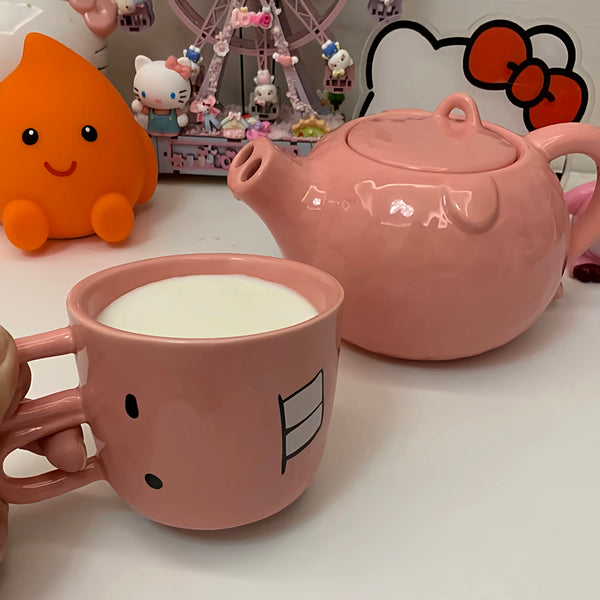 Funny Pig Teapot & Mug