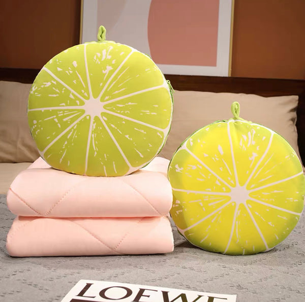 Cute Fruit Pillow & Blanket