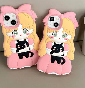 Kawaii Girl Phone Case For Iphone12/12pro/13/12proMax/13pro/14/14pro/14promax//15/15promax