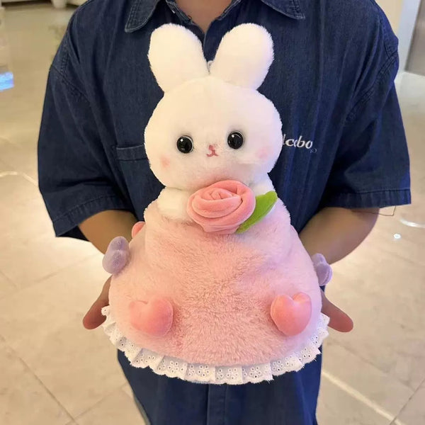 Cute Rabbit Flower Plush Toy