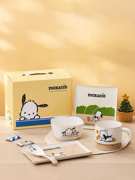 Cute Pochacco Dinner Set