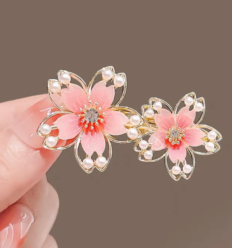 Cherry blossom hair comb Pink sakura hair accessories