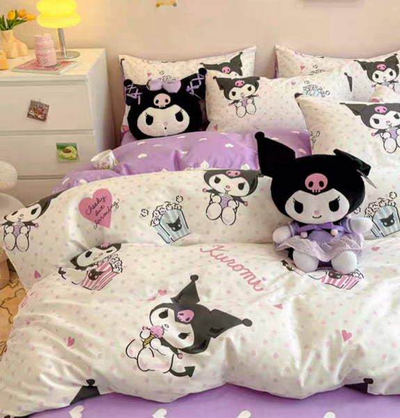 Cute Kuromi Bedding Set