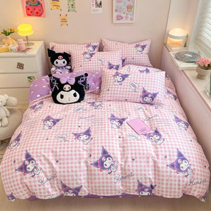 Kawaii Kuromi Bedding Set