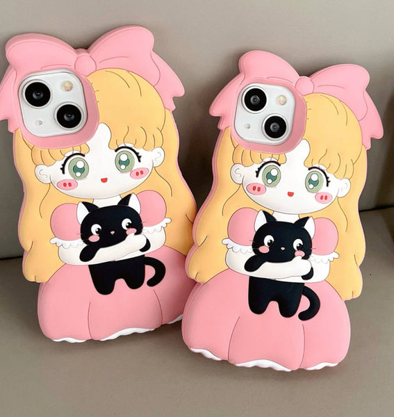 Kawaii Girl Phone Case For Iphone12/12pro/13/12proMax/13pro/14/14pro/14promax//15/15promax