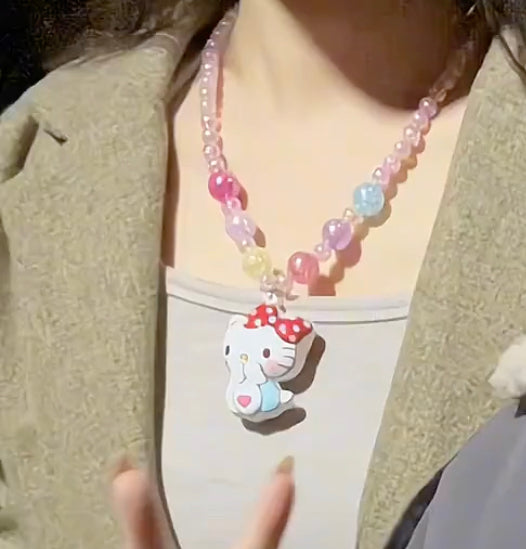 Cute Cartoon Necklace And Bracelet