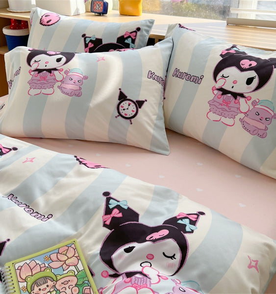 Cute Kuromi Bedding Set