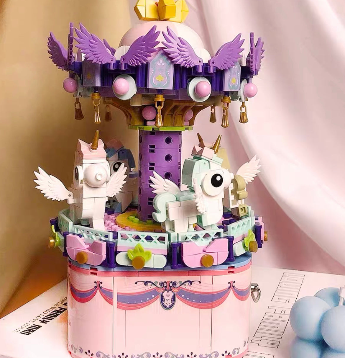 Carousel Building Blocks Music Box