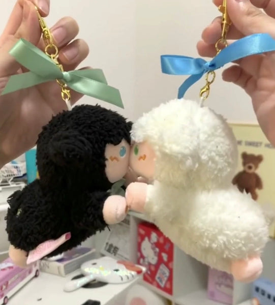 Cute Kiss Sheep Key Chain