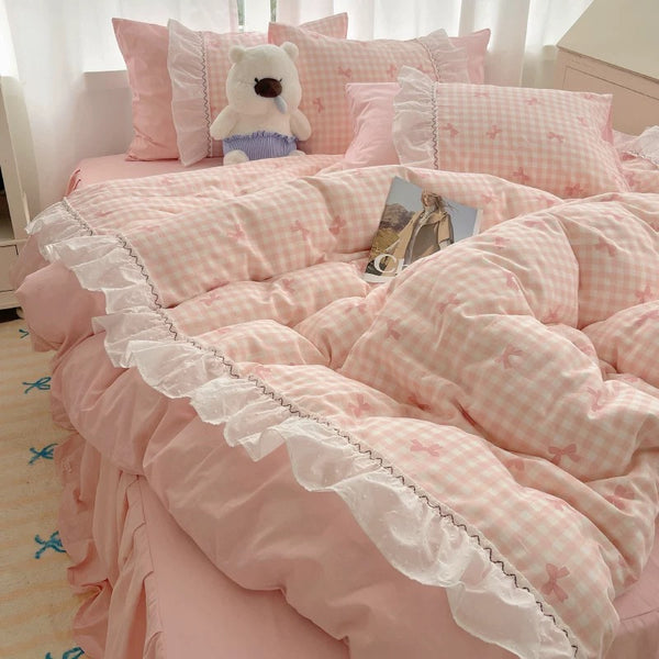 Cute Bowknot Bedding Set