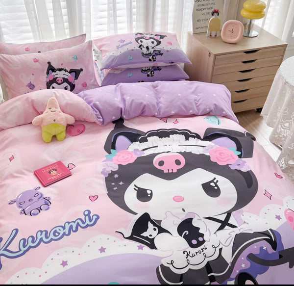 Kawaii Kuromi Bedding Set