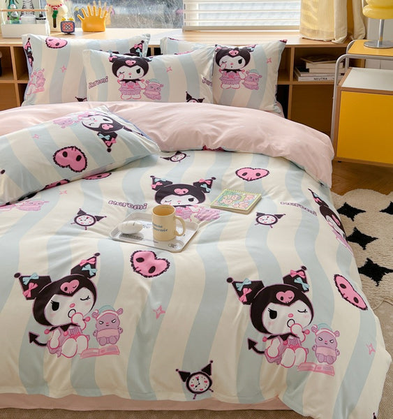 Cute Kuromi Bedding Set