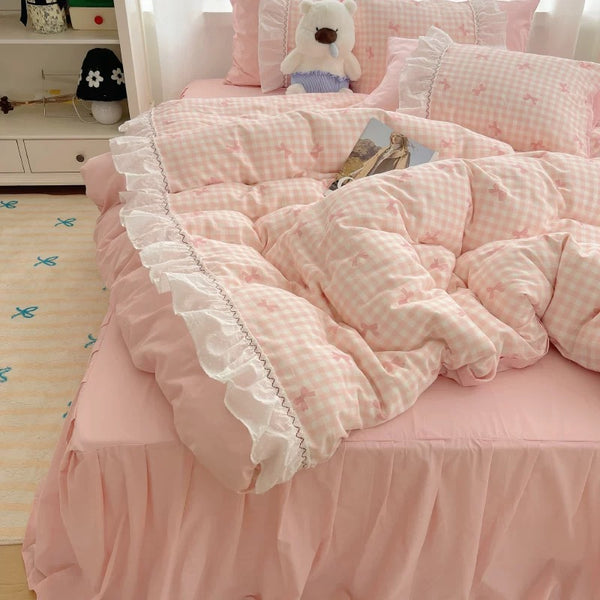 Cute Bowknot Bedding Set