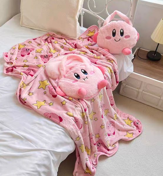 Cute Cartoon Pillow & Blanket