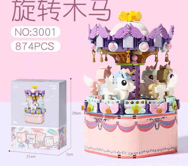 Carousel Building Blocks Music Box