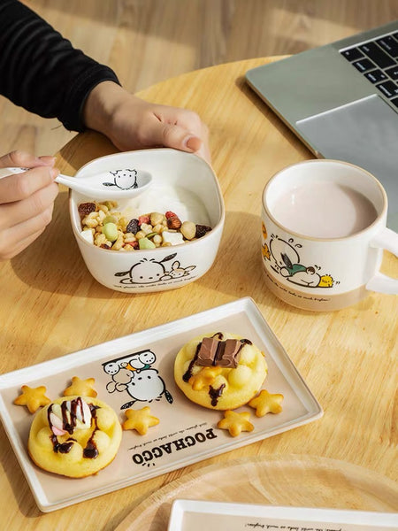 Cute Pochacco Dinner Set