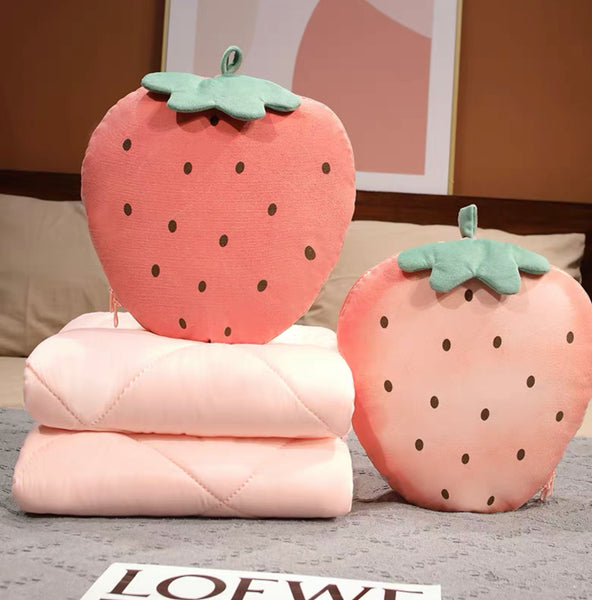 Cute Fruit Pillow & Blanket