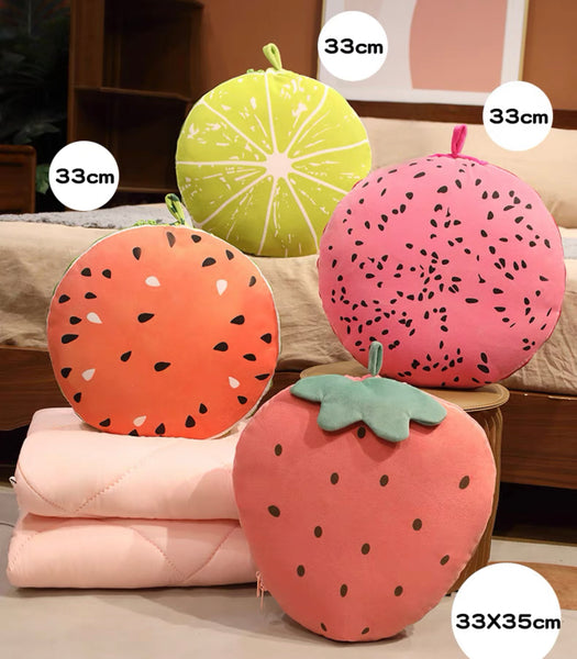 Cute Fruit Pillow & Blanket