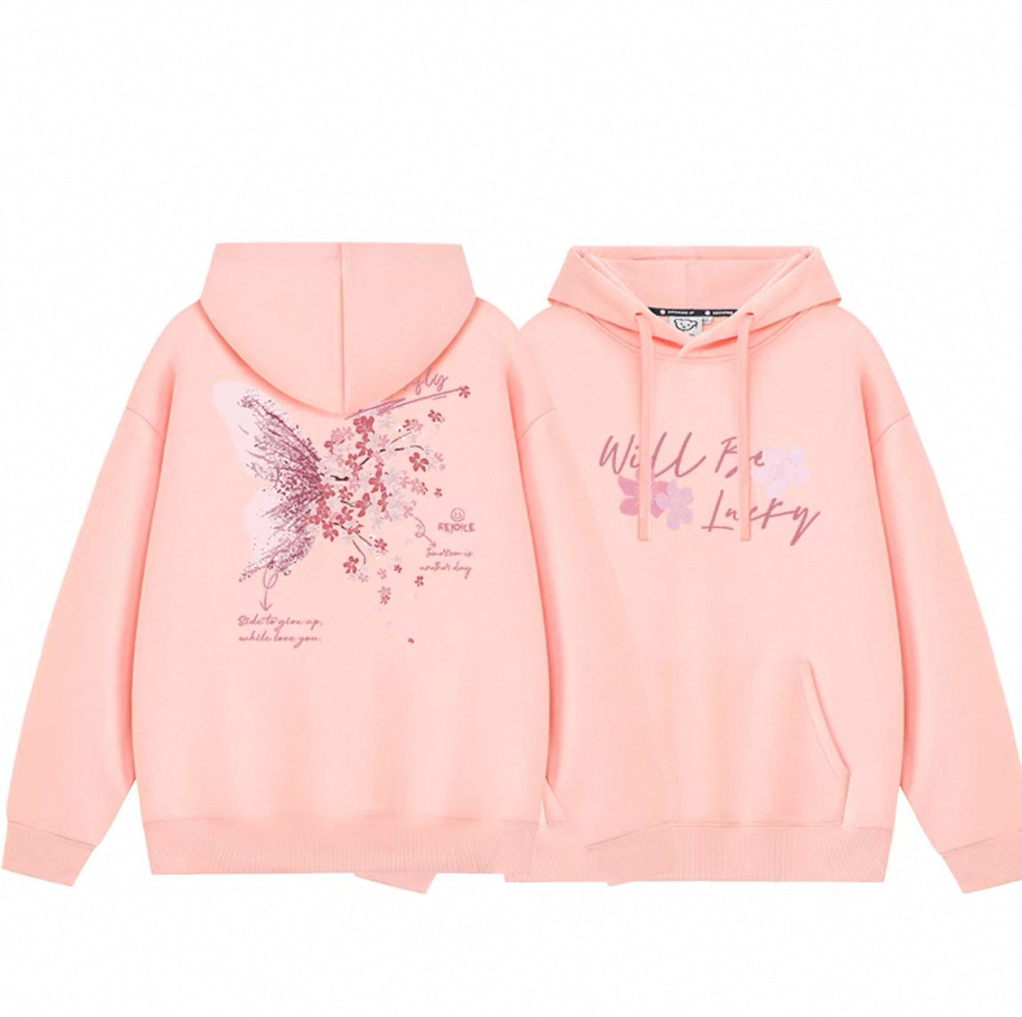 Cute Sakura Butterfly Hoodie