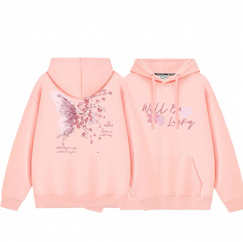 Cute Sakura Butterfly Hoodie