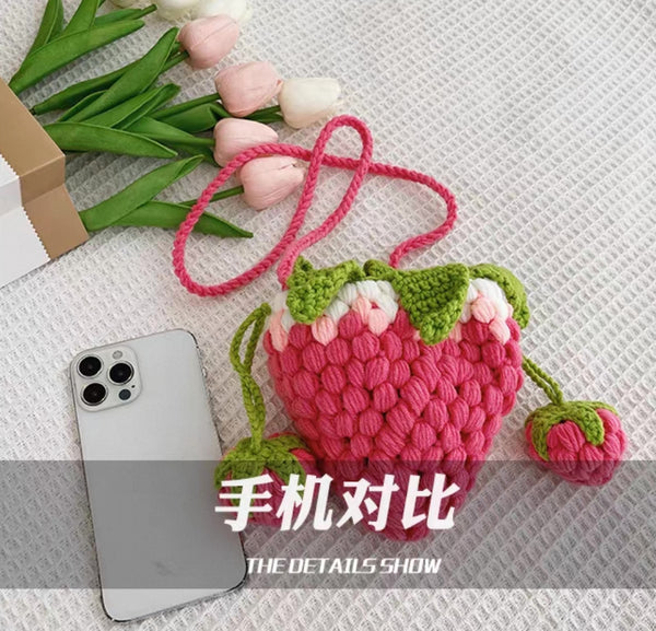 Sweet Strawberry Handmade Bag