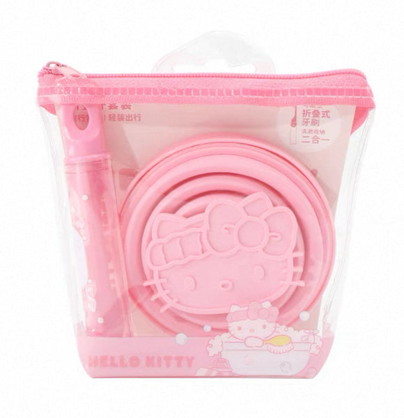 Cute Cartoon Folding Cup And Toothbrush