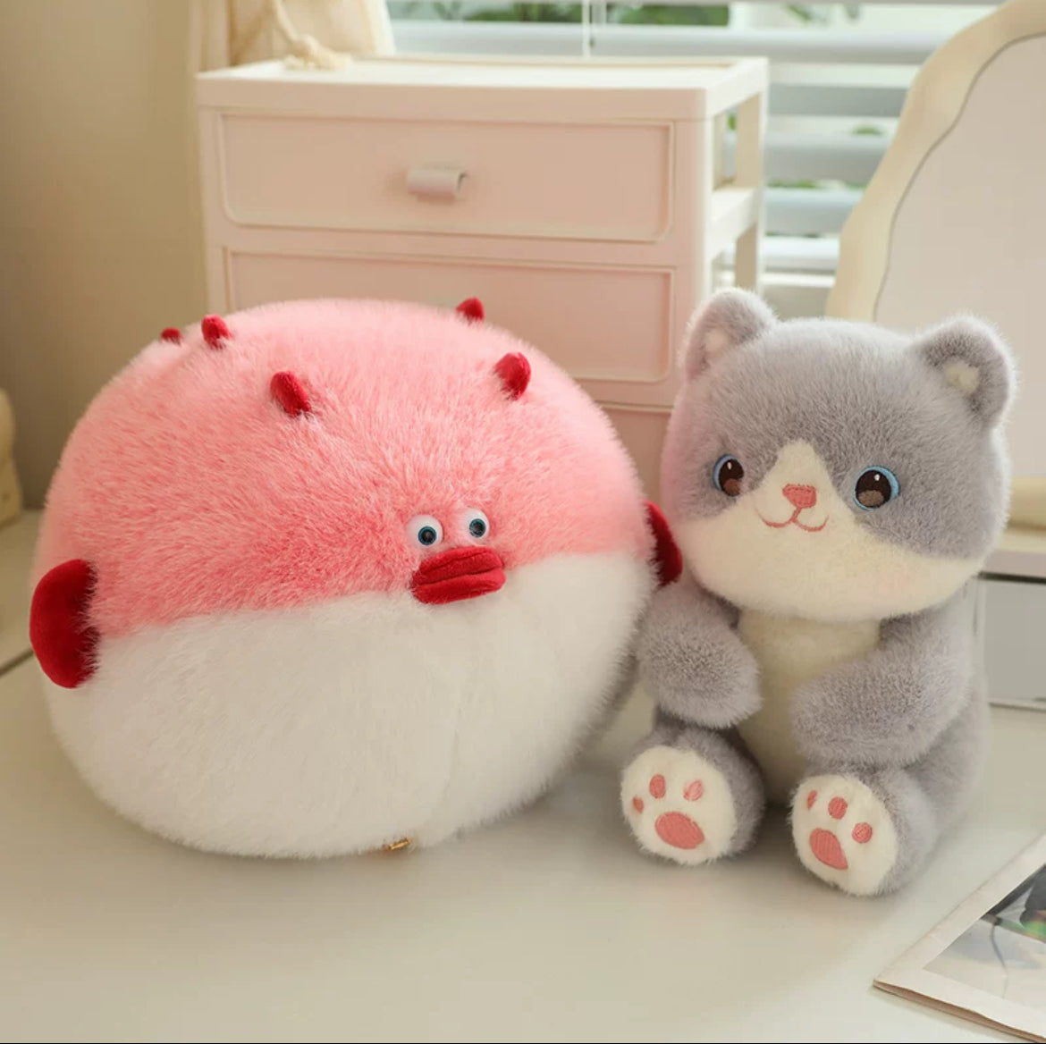 Fish And Cat Plush Toy