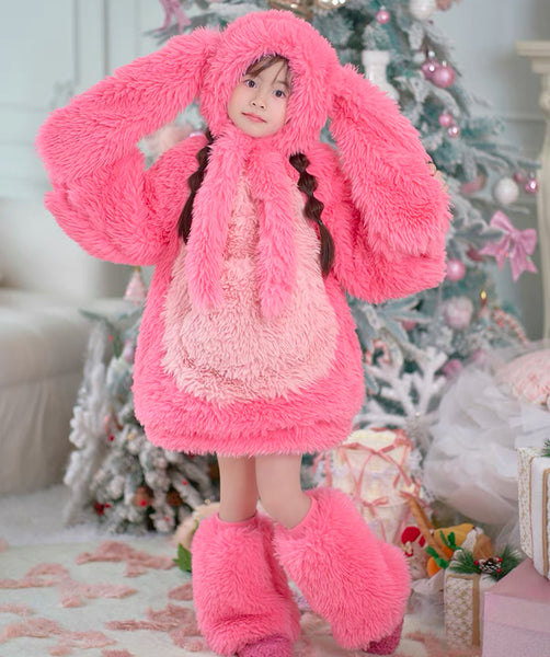 Pink Kawaii Rabbit Suit For Children