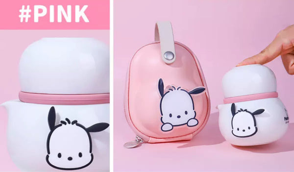 Cute Pochacco Portable Tea Set