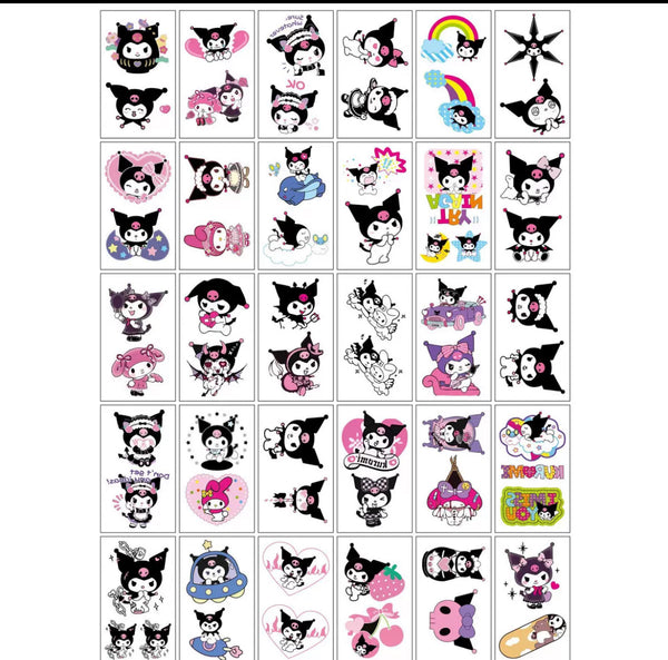 Cartoon Tattoo Sticker Set