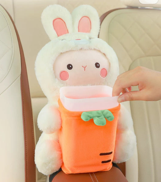 Kawaii Rabbit Car Tissue Box