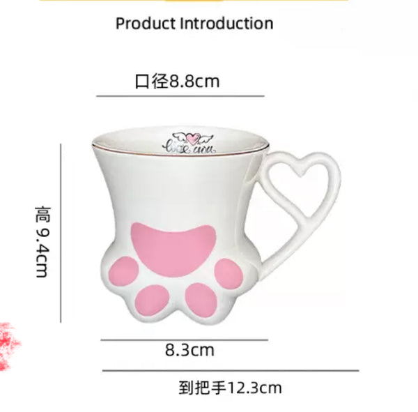 Kawaii Love Paw Mug