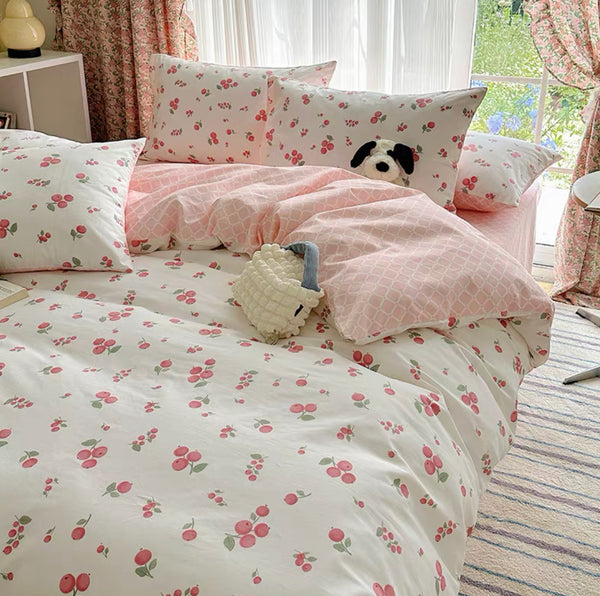 Cute Cherries Bedding Set