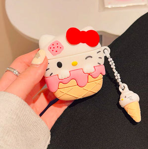 Kawaii Kitty Airpods Protector Case For Iphone