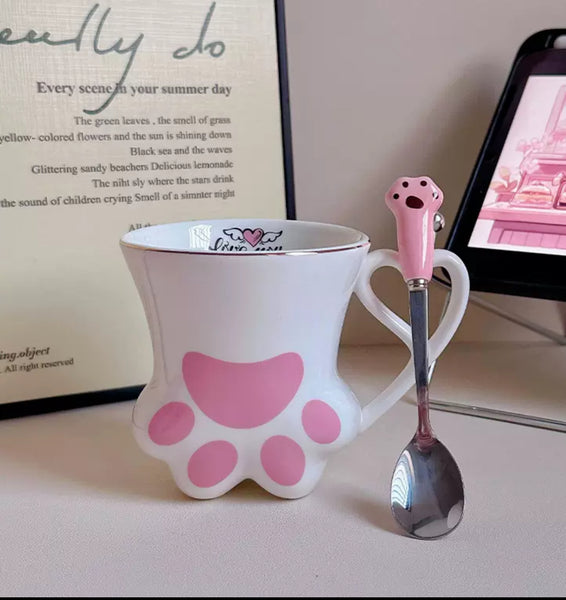 Kawaii Love Paw Mug