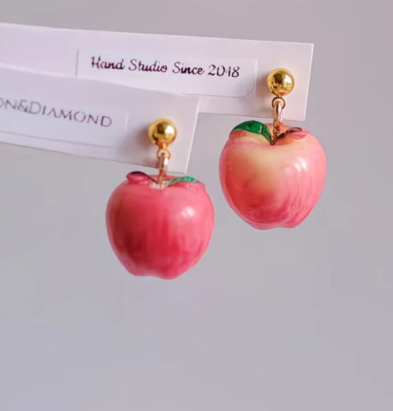 Kawaii Apple Earrings