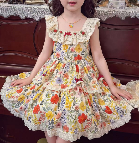 Cute Flowers Dress For Children