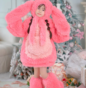 Pink Kawaii Rabbit Suit For Children