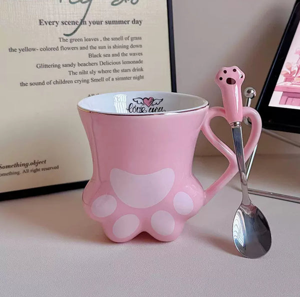 Kawaii Love Paw Mug