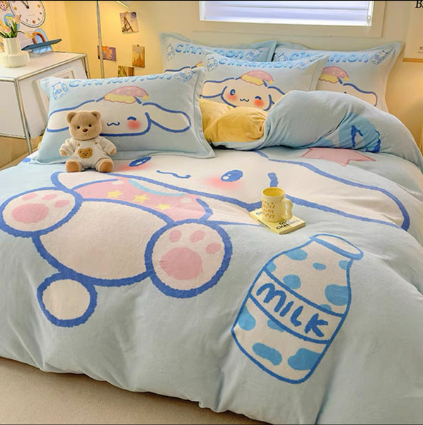 Soft Cartoon Printed Bedding Set