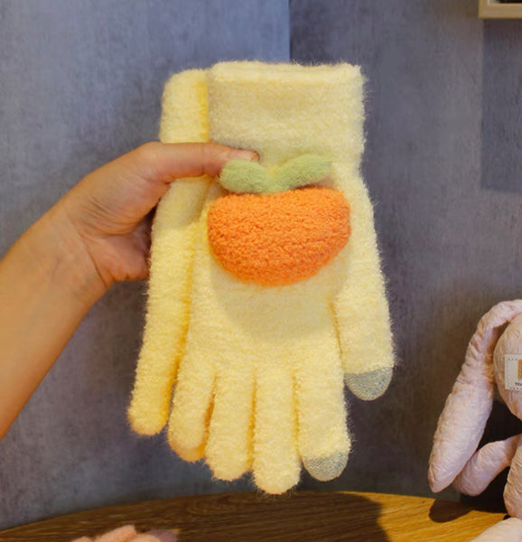 Cute Peach Gloves