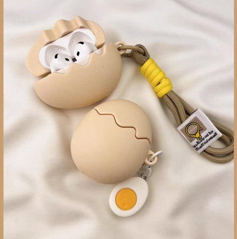 Cute Egg Airpods Protector Case For Iphone