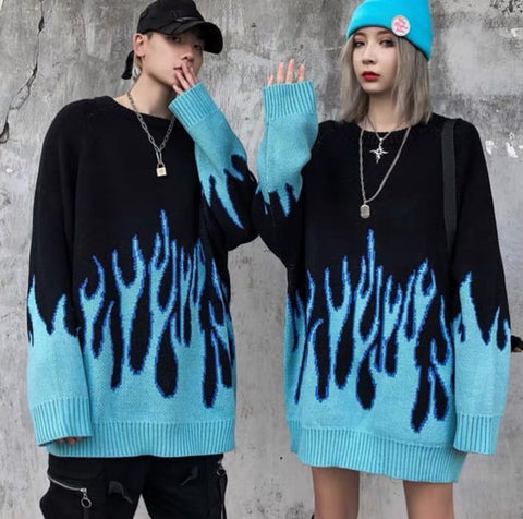 Harajuku Flame Sweater