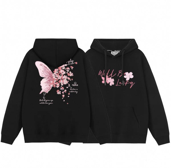 Cute Sakura Butterfly Hoodie