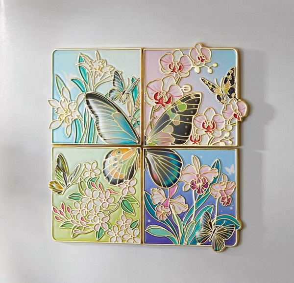Cute Butterfly Luminous Refrigerator Sticker Set