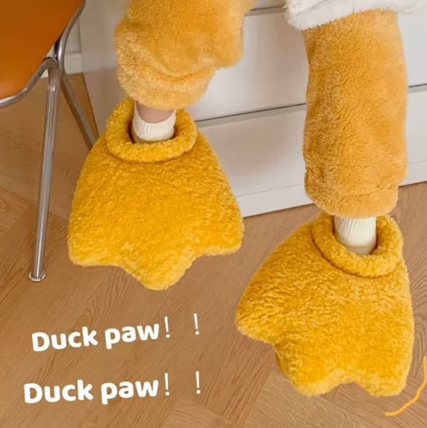 Cute Duck Paw Slippers