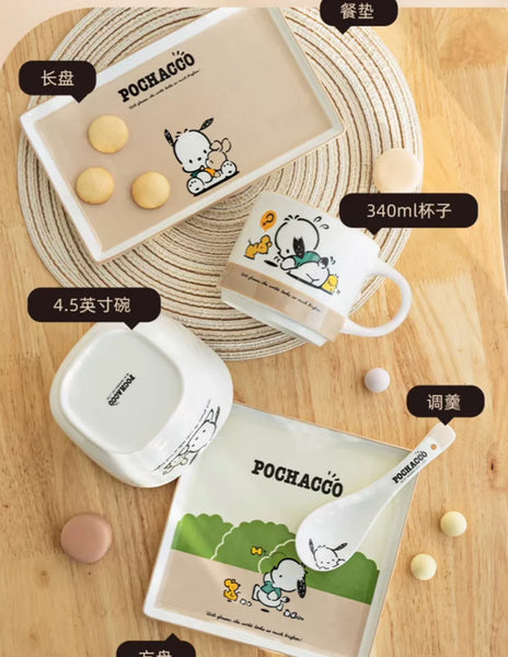 Cute Pochacco Dinner Set